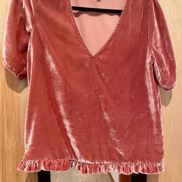 Madewell velvet top - Picture 2 of 3